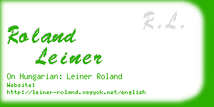 roland leiner business card